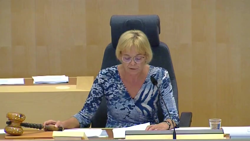 Stillbild från debatten i kammaren