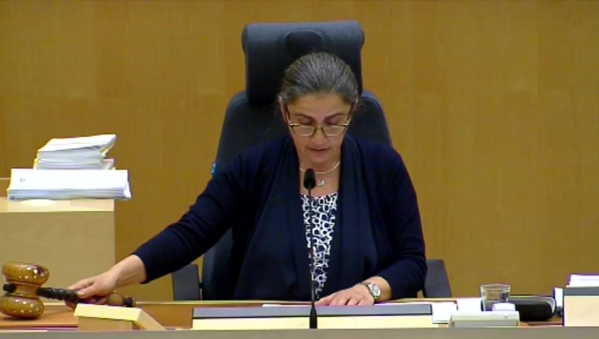 Stillbild från debatten i kammaren
