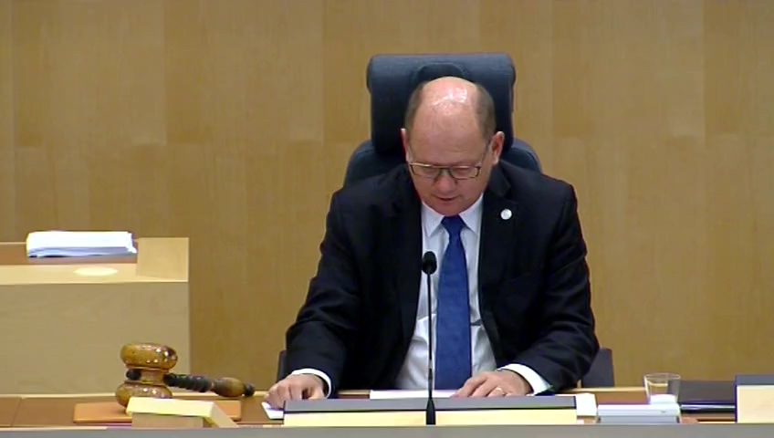 Stillbild från debatten i kammaren