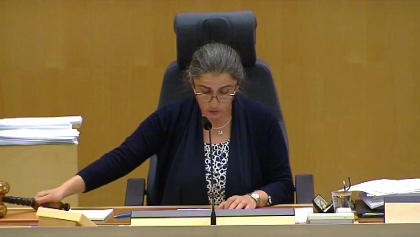 Stillbild från debatten i kammaren