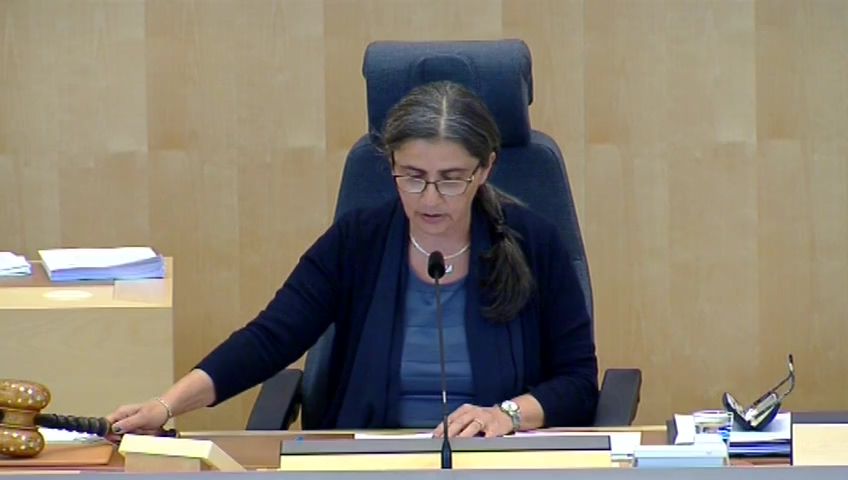 Stillbild från debatten i kammaren