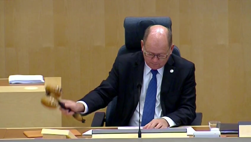 Stillbild från debatten i kammaren