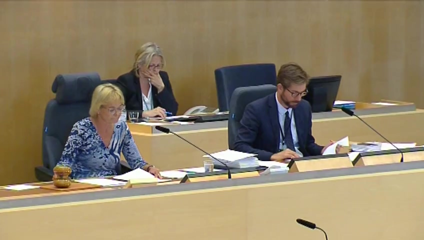 Stillbild från debatten i kammaren
