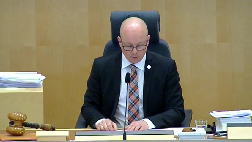 Stillbild från debatten i kammaren