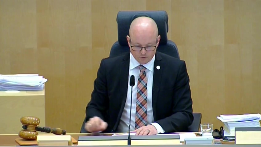 Stillbild från debatten i kammaren
