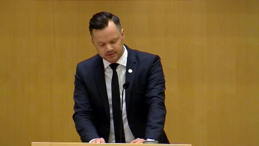 Stillbild från Debatt om förslag: 2017 års redogörelse för tillämpningen av lagen om särskild utlänningskontroll
