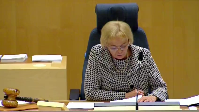 Stillbild från debatten i kammaren