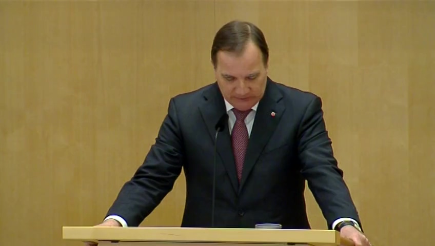 Stillbild från Information från regeringen: Återrapportering från Europeiska rådets möte