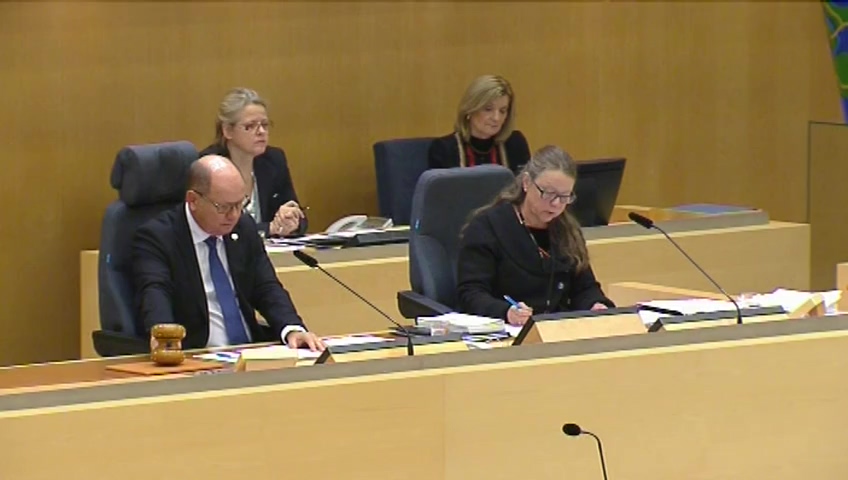 Stillbild från debatten i kammaren