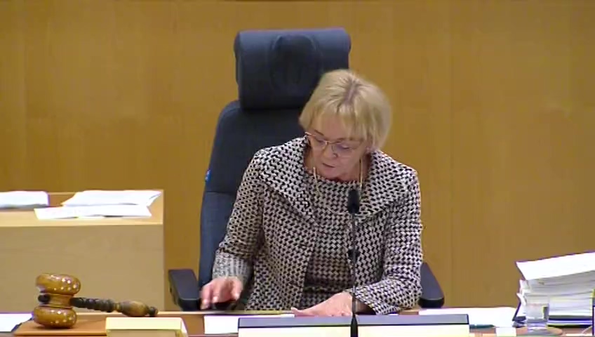 Stillbild från debatten i kammaren
