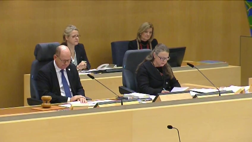 Stillbild från debatten i kammaren