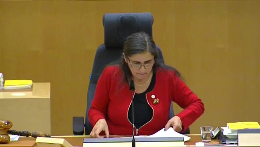 Stillbild från debatten i kammaren