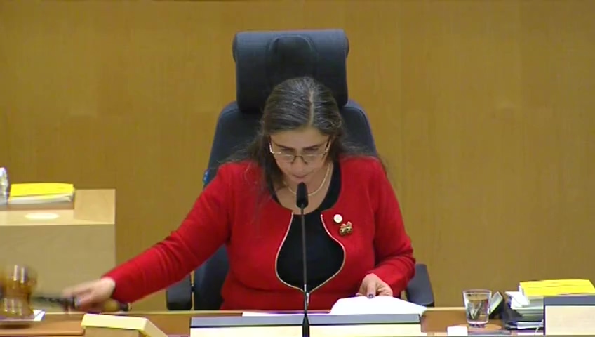 Stillbild från debatten i kammaren