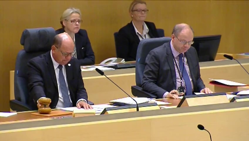Stillbild från debatten i kammaren