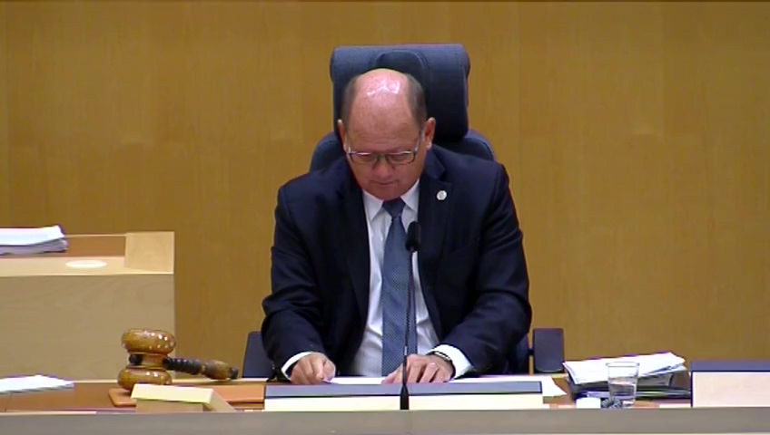 Stillbild från debatten i kammaren