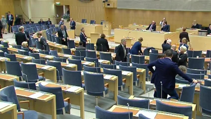 Stillbild från Interpellationsdebatt: Politisering av utredningsväsendet