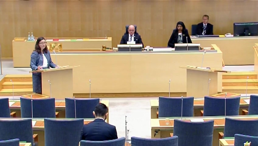 Stillbild från Interpellationsdebatt: Psykisk ohälsa i gymnasiet 