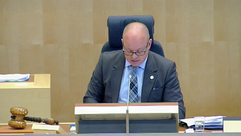 Stillbild från debatten i kammaren