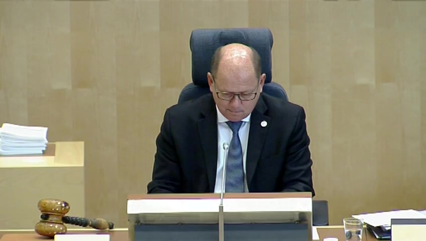 Stillbild från debatten i kammaren