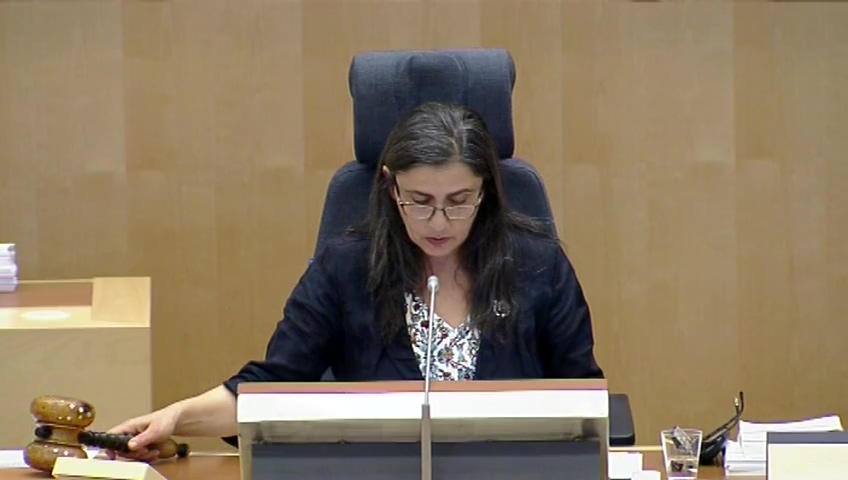 Stillbild från debatten i kammaren