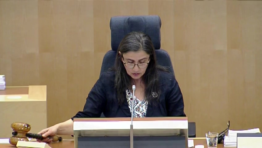 Stillbild från debatten i kammaren
