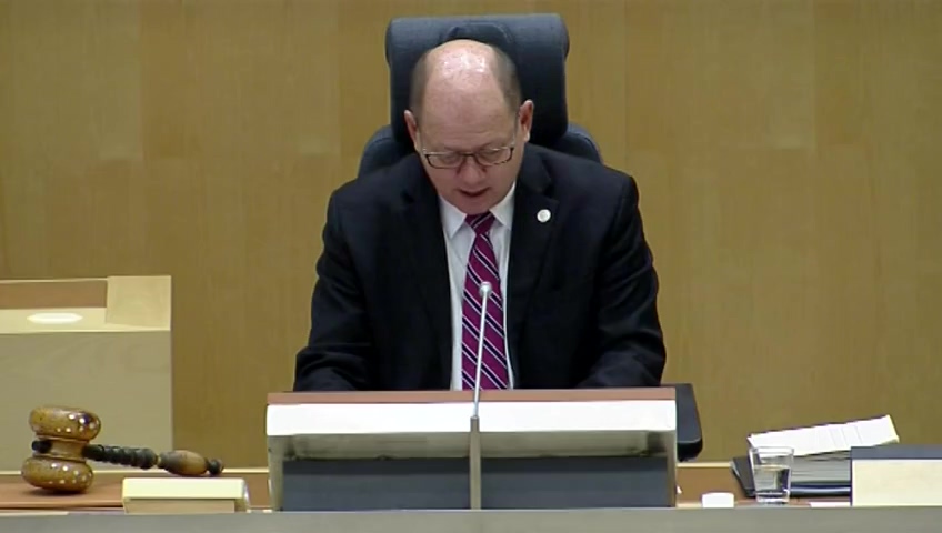 Stillbild från debatten i kammaren