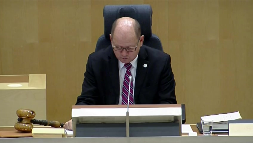 Stillbild från debatten i kammaren