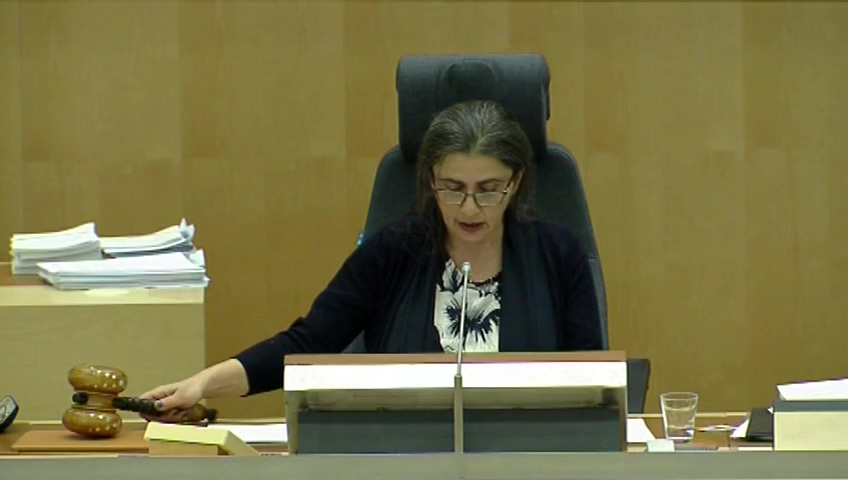 Stillbild från debatten i kammaren