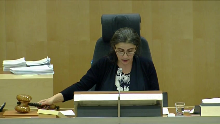 Stillbild från debatten i kammaren