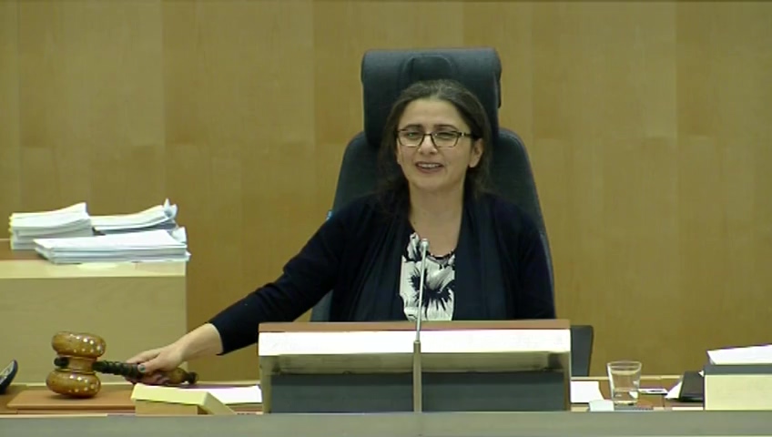 Stillbild från debatten i kammaren