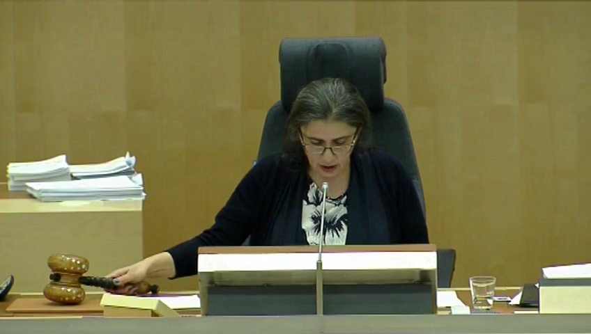 Stillbild från debatten i kammaren