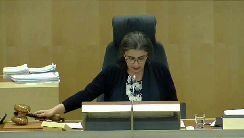 Stillbild från debatten i kammaren
