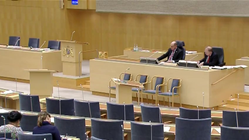 Stillbild från Debatt om förslag: Medgivande för Riksbanken att ge kredit till Internationella valutafonden