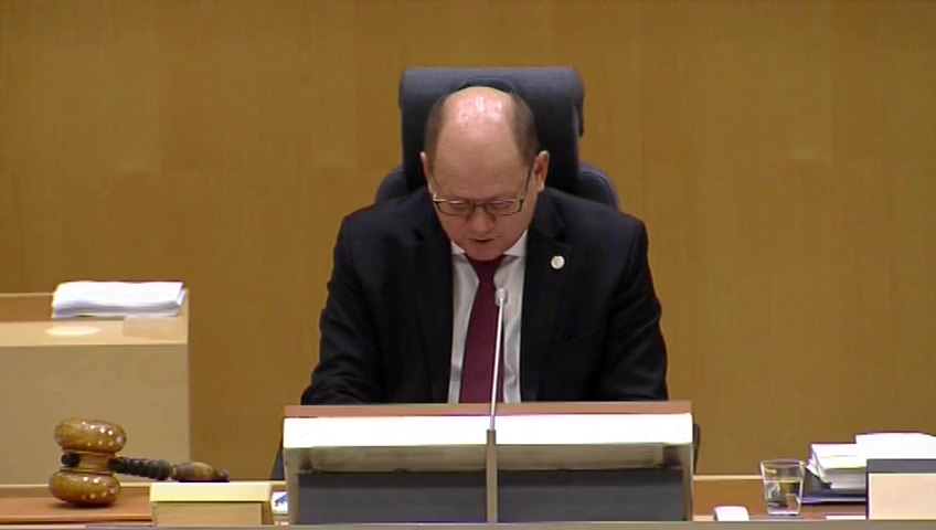 Stillbild från debatten i kammaren