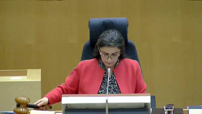 Stillbild från debatten i kammaren
