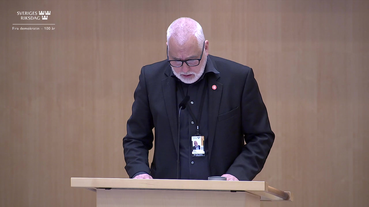 Stillbild från Debatt om förslag: En samlad straffrättslig terrorismlagstiftning