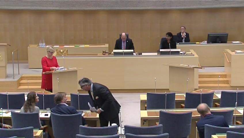 Stillbild från Interpellationsdebatt: Skrotning av Gripen C