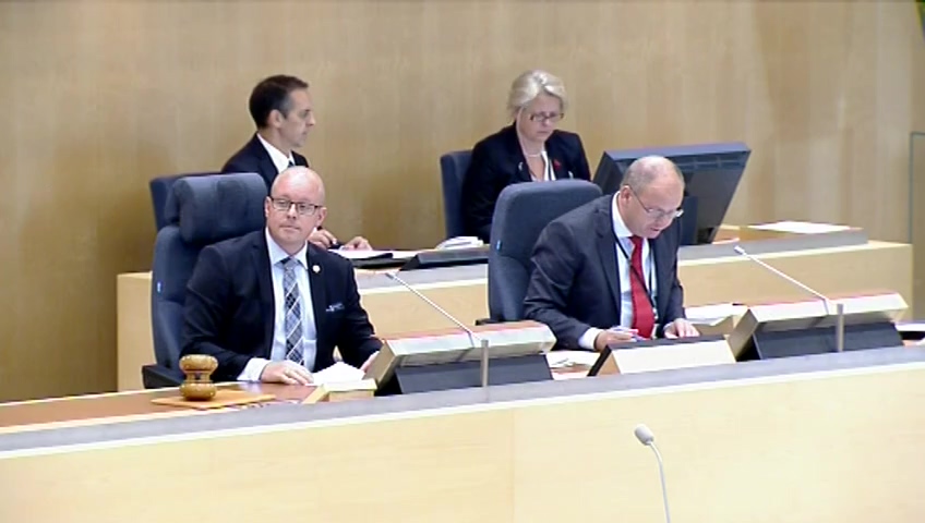 Stillbild från debatten i kammaren