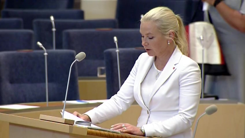 Stillbild från Interpellationsdebatt: Underlag för en ny bro över Södertälje kanal