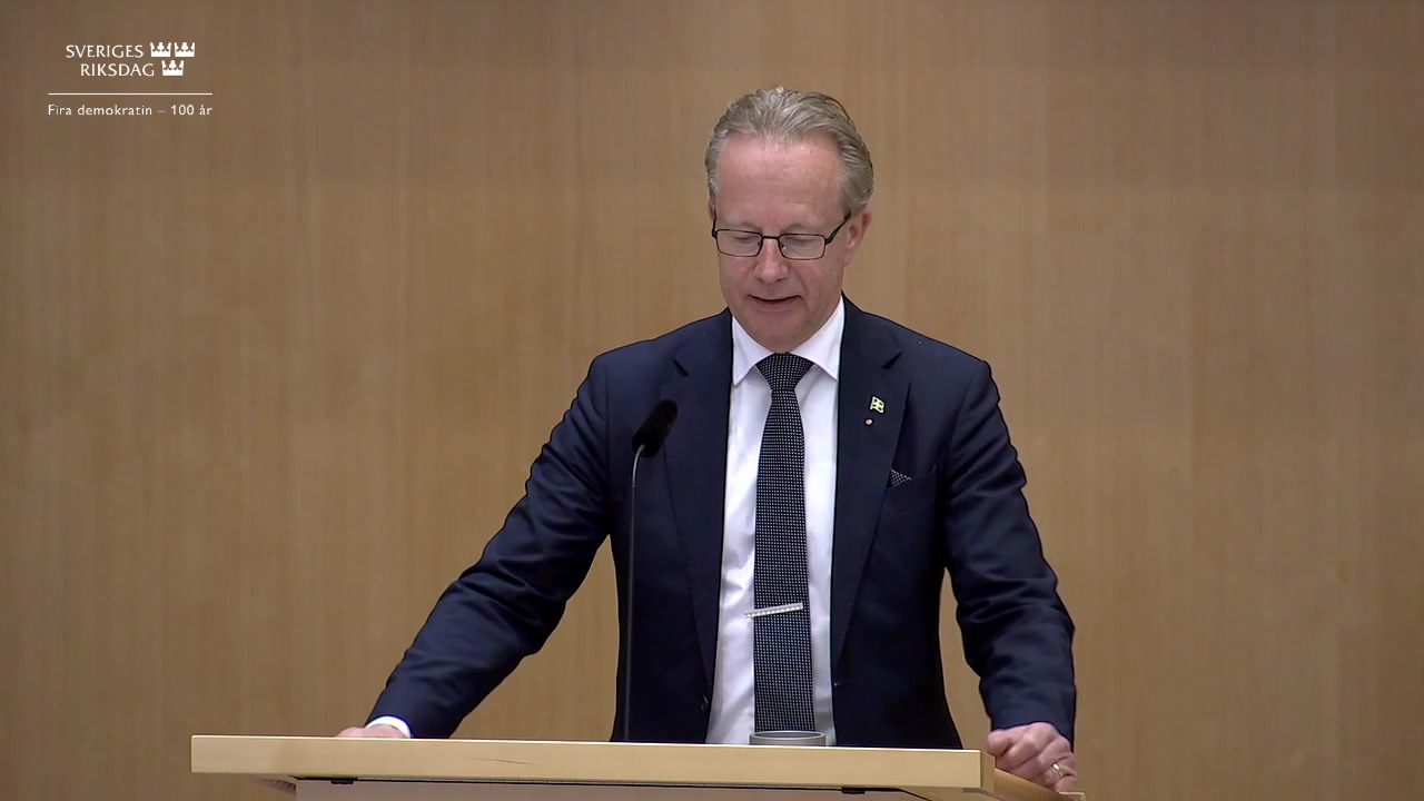 Stillbild från Debatt om förslag: Riksdagen under coronapandemin 2020