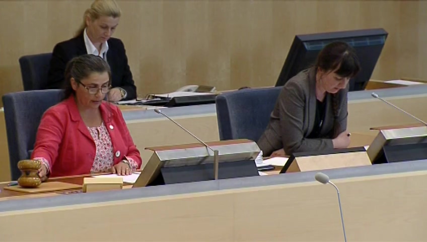 Stillbild från debatten i kammaren