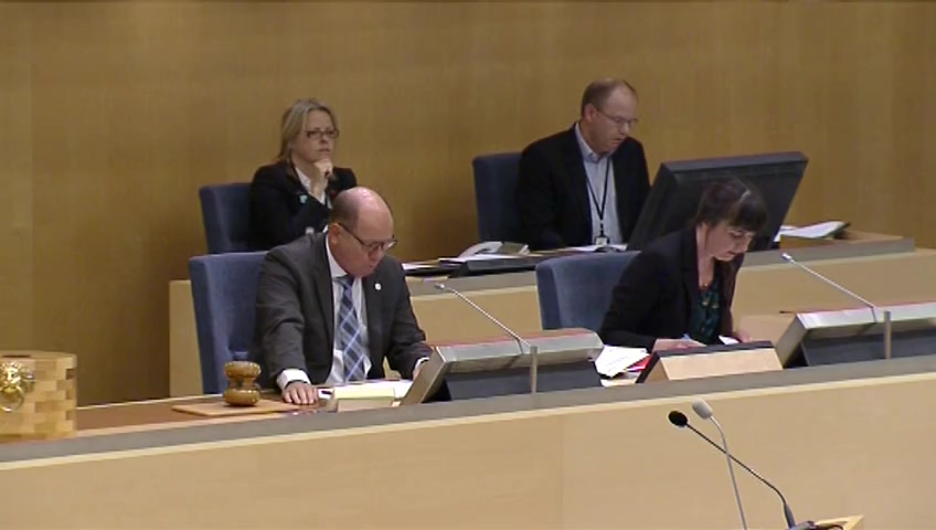 Stillbild från debatten i kammaren