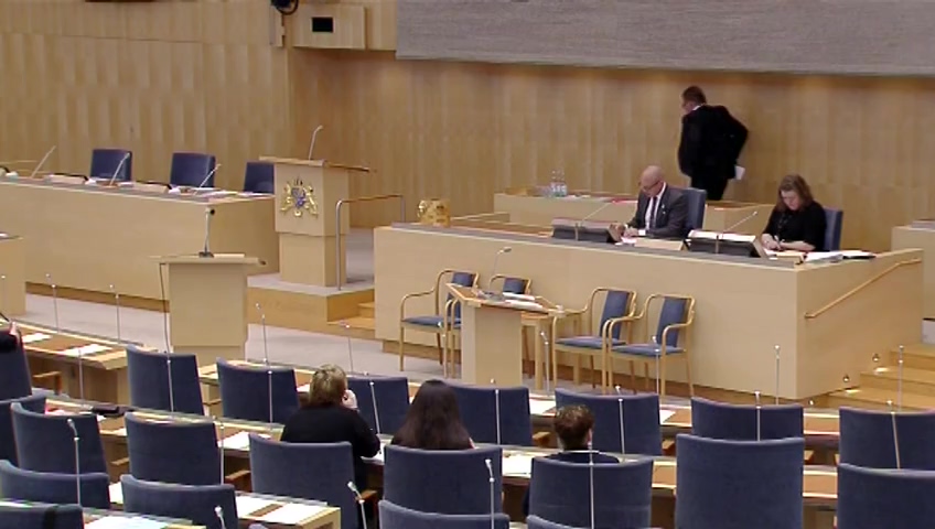 Stillbild från Debatt om förslag: Ändringar i lagen om tillämpning av Europeiska unionens statsstödsregler