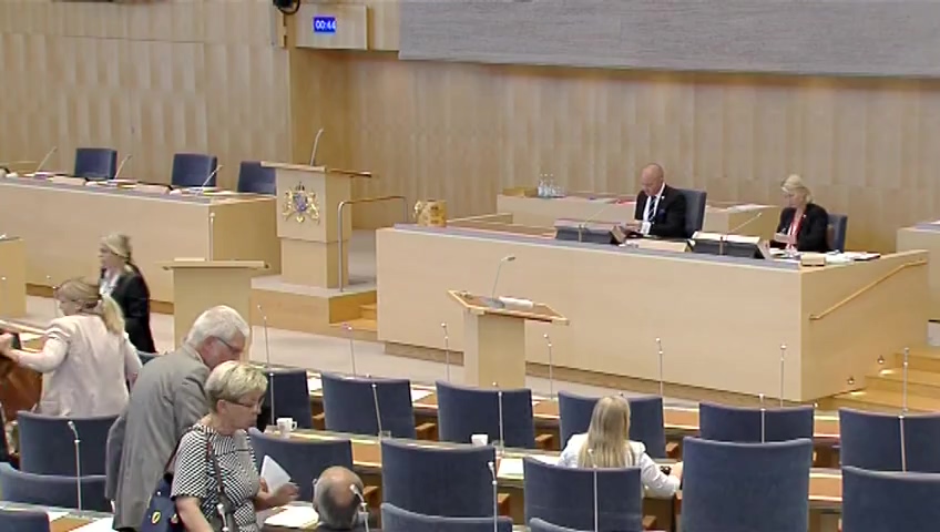 Stillbild från Debatt om förslag: Återställande av bestämmelse i lagen om signalspaning i försvarsunderrättelseverksamhet