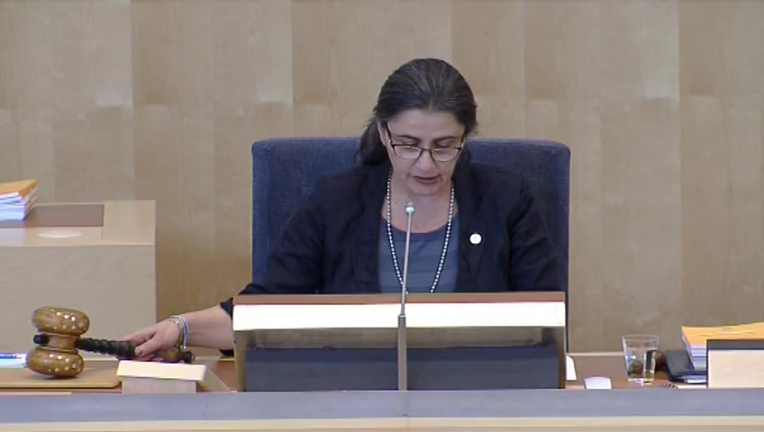 Stillbild från debatten i kammaren