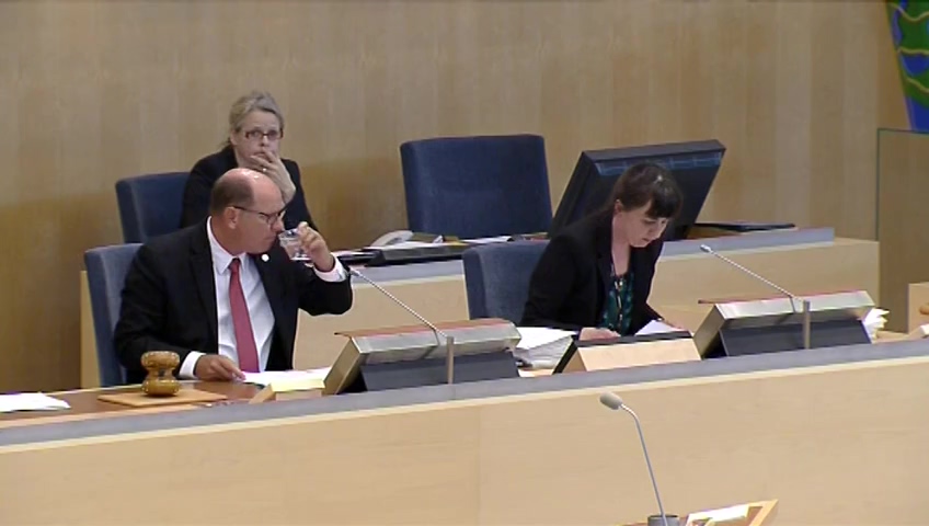 Stillbild från debatten i kammaren