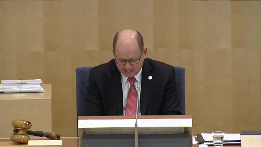 Stillbild från debatten i kammaren