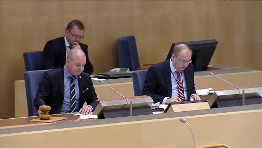Stillbild från debatten i kammaren