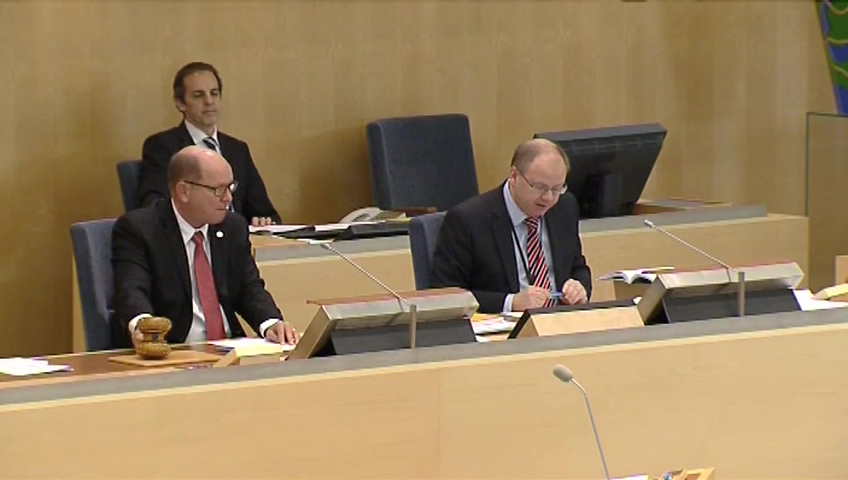 Stillbild från debatten i kammaren