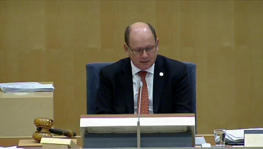 Stillbild från debatten i kammaren